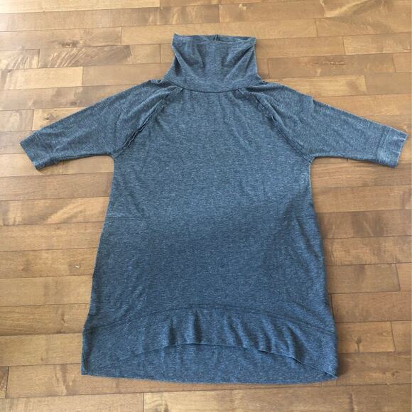 Anthropology ANAMA turtleneck gray high low sweater dress size large - Picture 6 of 12